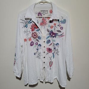 Johnny Was‎ Phoebe Botton Up Floral Shirt